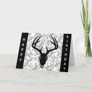 Deer Skull Birthday Card