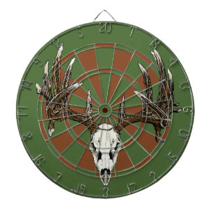 Deer skull dartboard