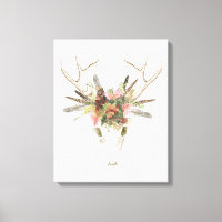 Deer Skull & Flowers