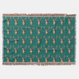 Deer Skull Throw Blanket
