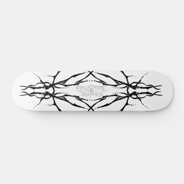 Deer Skull Tribal Design for deer Hunters black Skateboard (Horz)