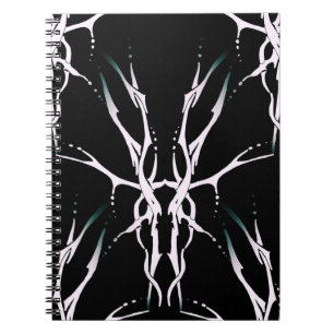 Deer Skull Tribal Design for deer Hunters white Notebook