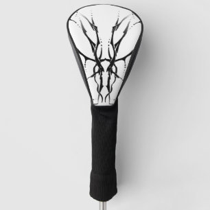 Deer Skull Tribal Tattoo Design Digital Mirror Golf Head Cover