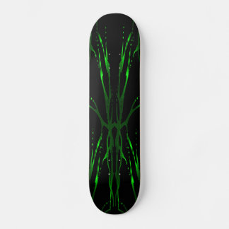 Deer Skull Tribal Tattoo - green and black Skateboard