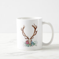 Deer Skull With Flowers 2