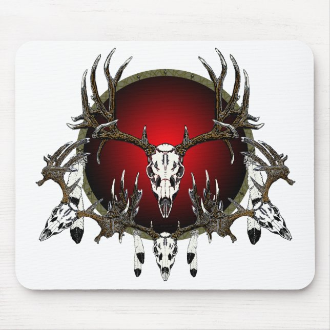 Deer skulls mouse mat (Front)