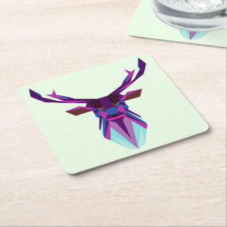 Deer Square Paper Coaster