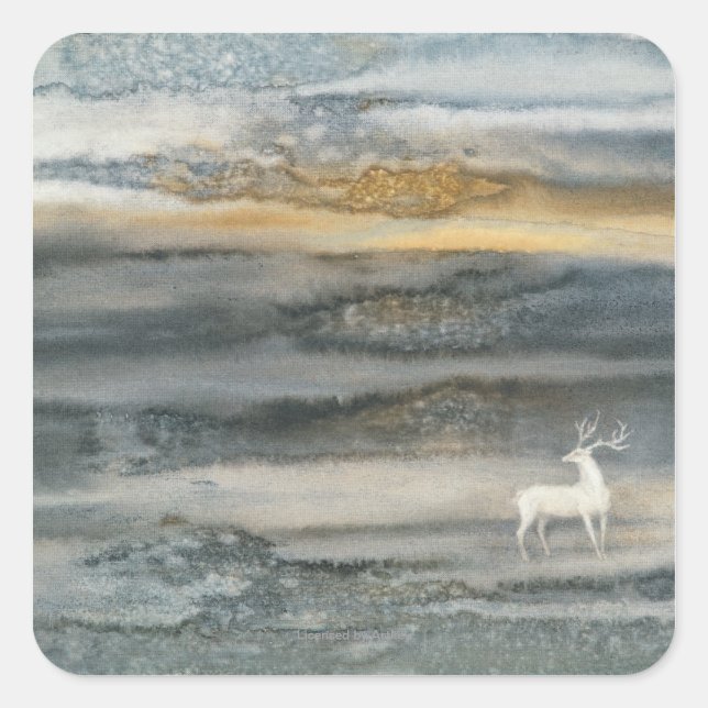 Deer Square Sticker (Front)