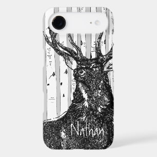 Deer/Stag Birch Tree Personalise 