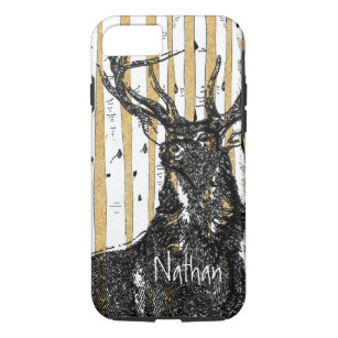 Deer/Stag Birch Tree Personalise iphone Case-Mate iPhone Case