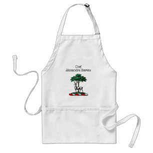Deer Stag by Tree Heraldic Crest Emblem Standard Apron