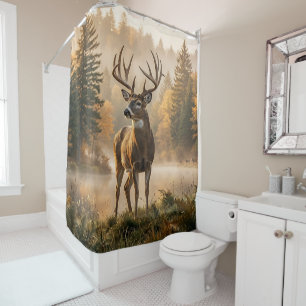 Deer Stag Shower Curtain