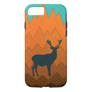 Deer Stag silhouette Autumn fall Colourful Abstrac Case-Mate iPhone Case