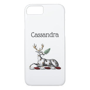 Deer Stag with Fern Heraldic Crest Emblem Case-Mate iPhone Case