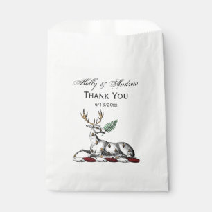 Deer Stag with Fern Heraldic Crest Emblem Favour Bags