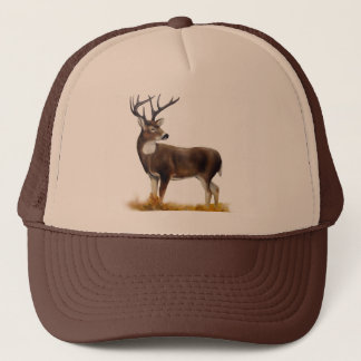 Deer standing alone on customisable products trucker hat