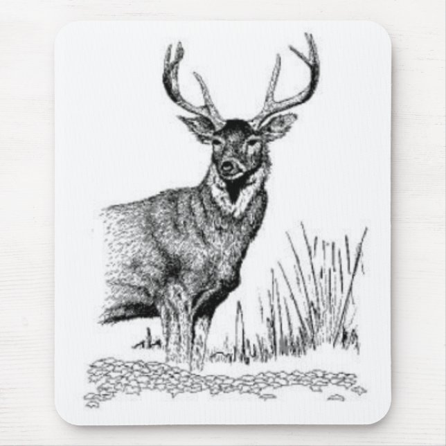 Deer standing mouse mat (Front)