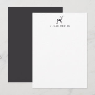 Deer Stationery - Buck Thank You Note Cards