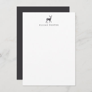 Deer Stationery - Buck Thank You Note Cards