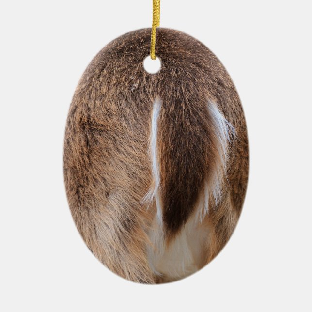 Deer Tail Ceramic Tree Decoration (Front)