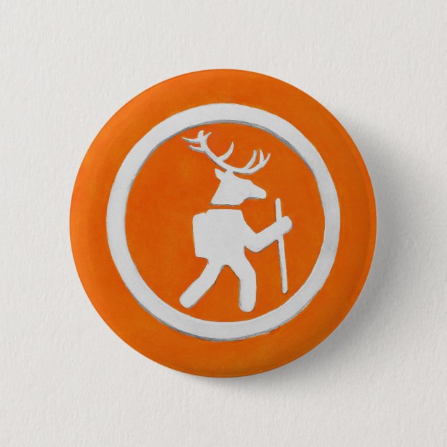 Deer Trail Marker 6 Cm Round Badge (Front)