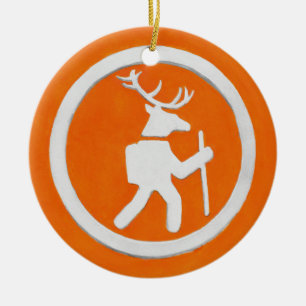 Deer Trail Marker Ceramic Tree Decoration