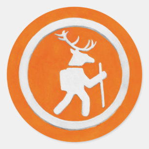 Deer Trail Marker Classic Round Sticker