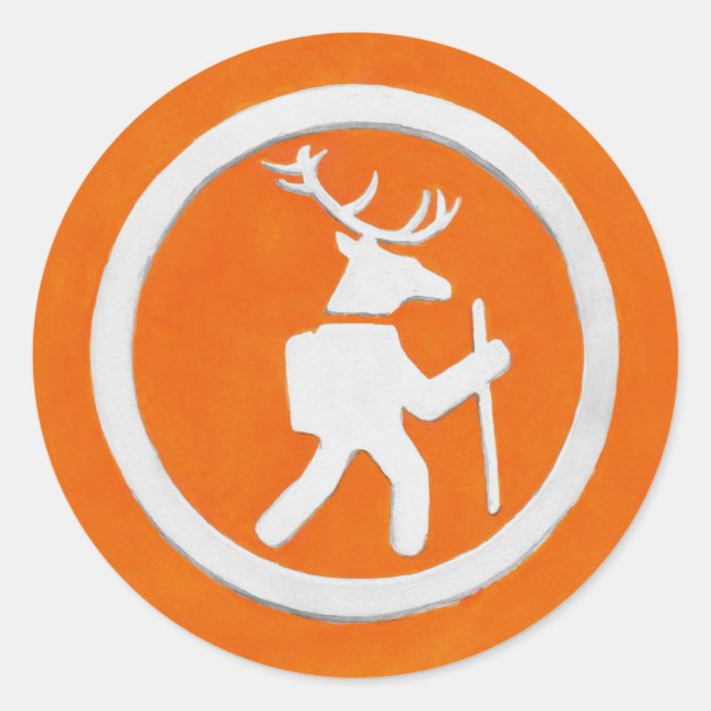 Deer Trail Marker Classic Round Sticker (Front)