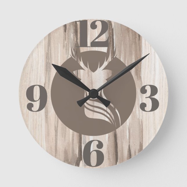 Deer Trails Wall Clock, 20.3 cm Round Acrylic Clock (Front)