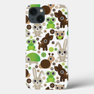 deer turtle bunny animal wallpaper iPhone 13 case