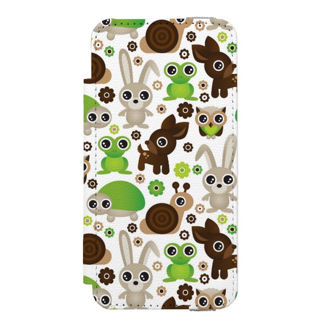 deer turtle bunny animal wallpaper incipio iPhone wallet case (Folio Front)