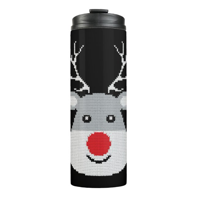 Deer Ugly Christmas Thermal Tumbler (Front)