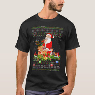 Deer   Ugly Santa Riding Deer Christmas T-Shirt