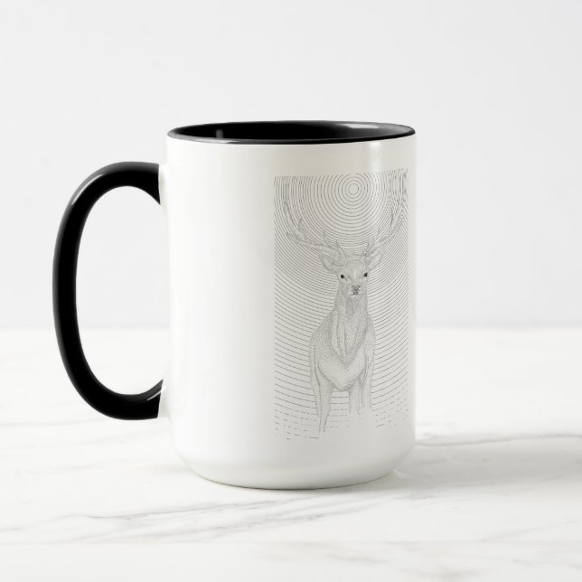 Deer under the night sky  mug (Left)