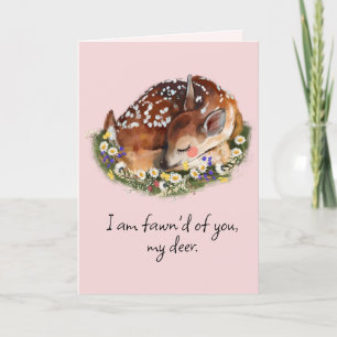 Deer valentines day card