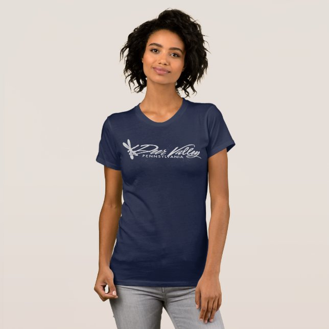 Deer Valley Dragonfly Retro Design  T-Shirt (Front Full)