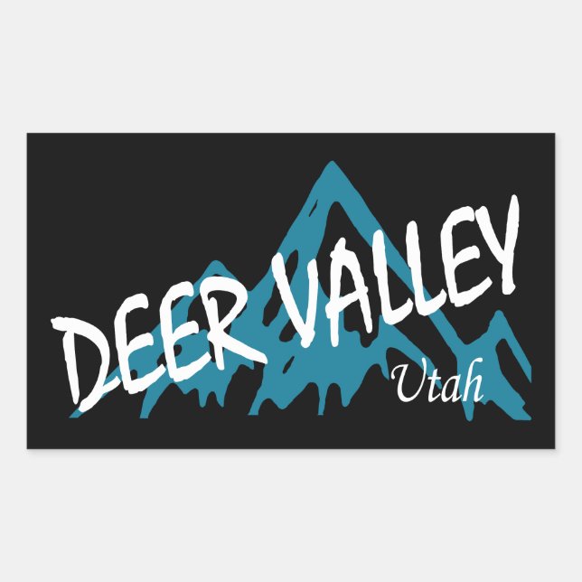 Deer Valley Mountains Rectangular Sticker (Front)