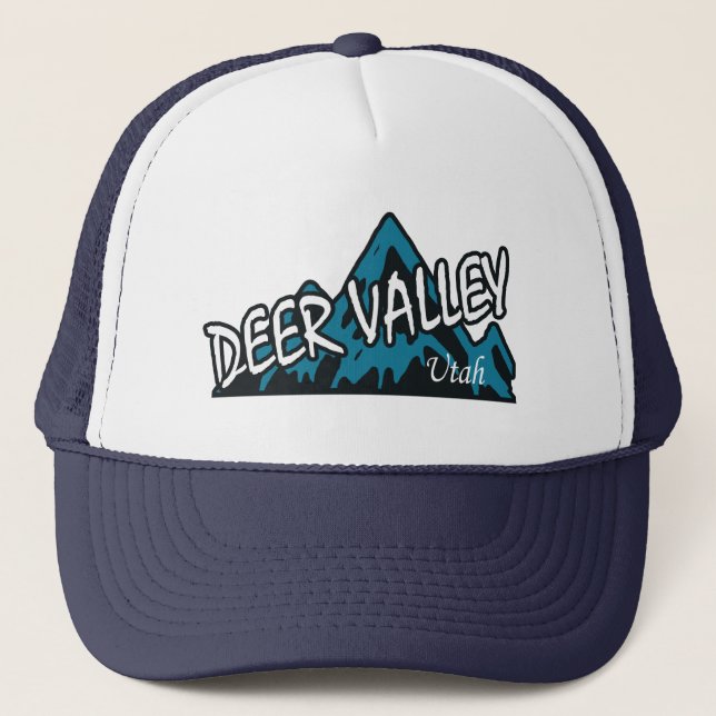 Deer Valley Mountains Trucker Hat (Front)