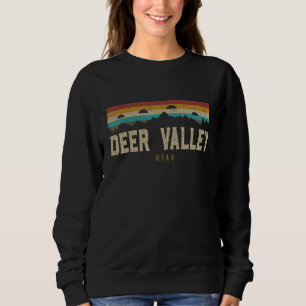 Deer Valley Mountains Utah Hiking Outdoors Retro Sweatshirt