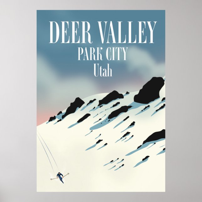 Deer Valley, park city, Utah, ski poster (Front)