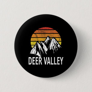 Deer Valley Park City Utah Usa Ski Resort Snowboar 6 Cm Round Badge