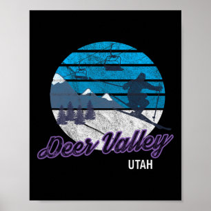 Deer Valley Park City Utah Usa Skiing Snowboarding Poster