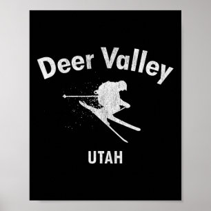 Deer Valley Skiing Tee Utah Ski  Poster