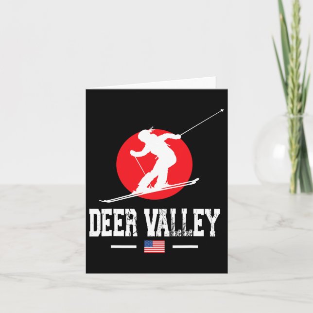 Deer Valley Usa Ski Resort Rocky Mountains America Card (Front)