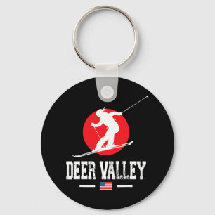 Deer Valley Usa Ski Resort Rocky Mountains America Key Ring