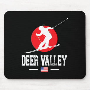 Deer Valley Usa Ski Resort Rocky Mountains America Mouse Mat