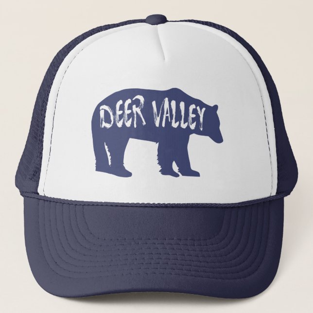 Deer Valley Utah Bear Trucker Hat (Front)