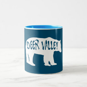 Deer Valley Utah Bear Two-Tone Coffee Mug