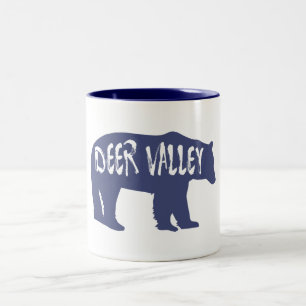 Deer Valley Utah Bear Two-Tone Coffee Mug