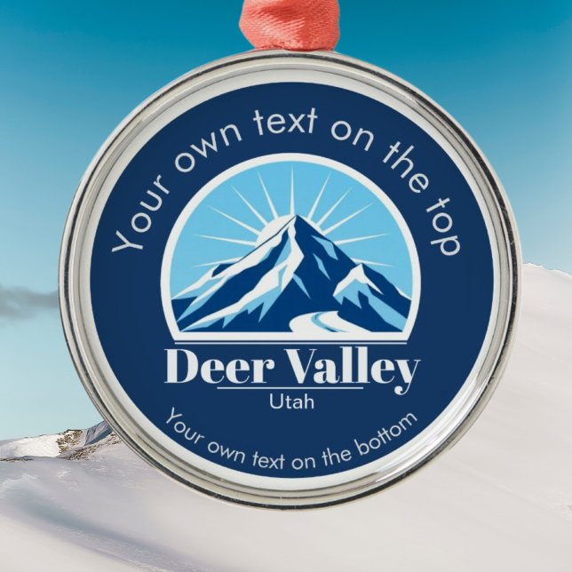 Deer Valley Utah ski area keepsake  Metal Tree Decoration (Creator Uploaded)